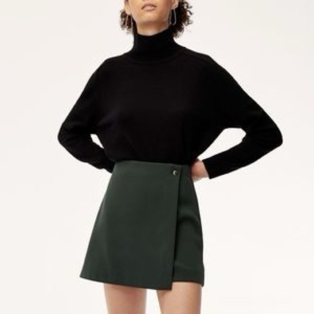 Babaton Wayne Skirt Dark Green Wrap Mini
